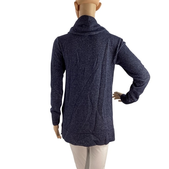 GapBody Metallic Cowl Neck Sweater Blue XS - Picture 5 of 7